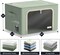 Sorbus 4 Pack Jumbo Storage Bins, Stackable & Foldable Clothes Organizer Bags with Metal Frame, Window, & Handles